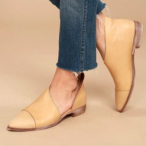 Like New Free People Leather Royale D’Orsay Pointed Toe Booties Sz 7 Retail $198